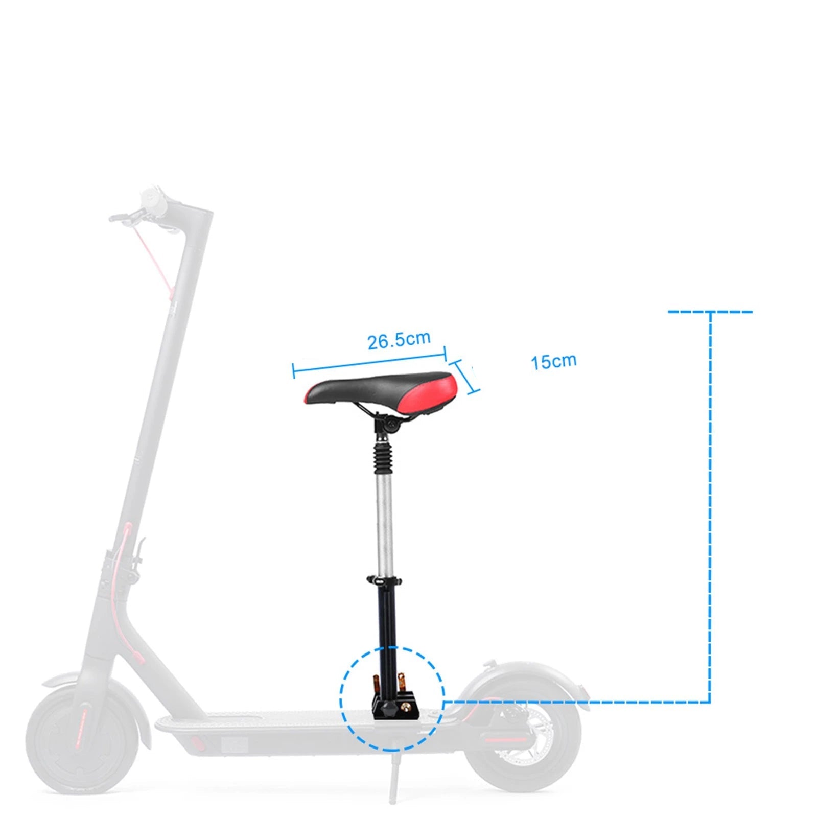 Height Adjustable Shock Absorbing Seat For Electric scooter